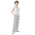 thumbnail image 4 of FORMRS Kids Pajama Pants with Pockets Size 9-10Y Boys Lounge Sleep Bottoms, Red Trains Pattern, 4 of 8