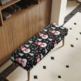 thumbnail image 3 of Whosucclay Snowman Snowflake Candy Print Dining Room Bench Covers Non-Slip Bench Chair Slipcovers Dust Proof Bench Seat Cushion Slipcovers Removable Bench Protectors, Christmas Decor, 3 of 7