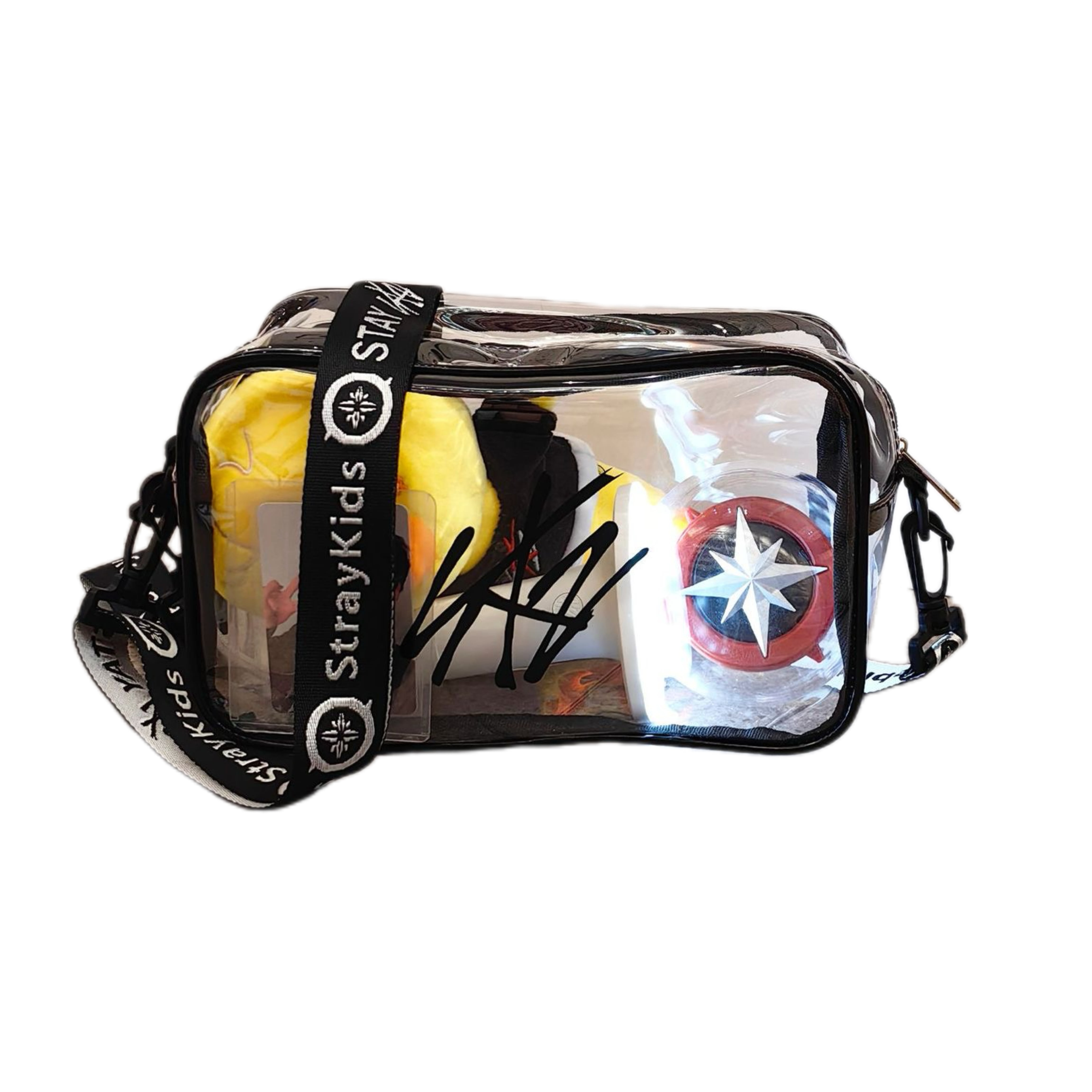 Stray Kids Lightstick Storage Bag Cross Body Transparent PVC Travel Bag Casual Carry on One Shoulder Bag Handbag STRAY Gifts