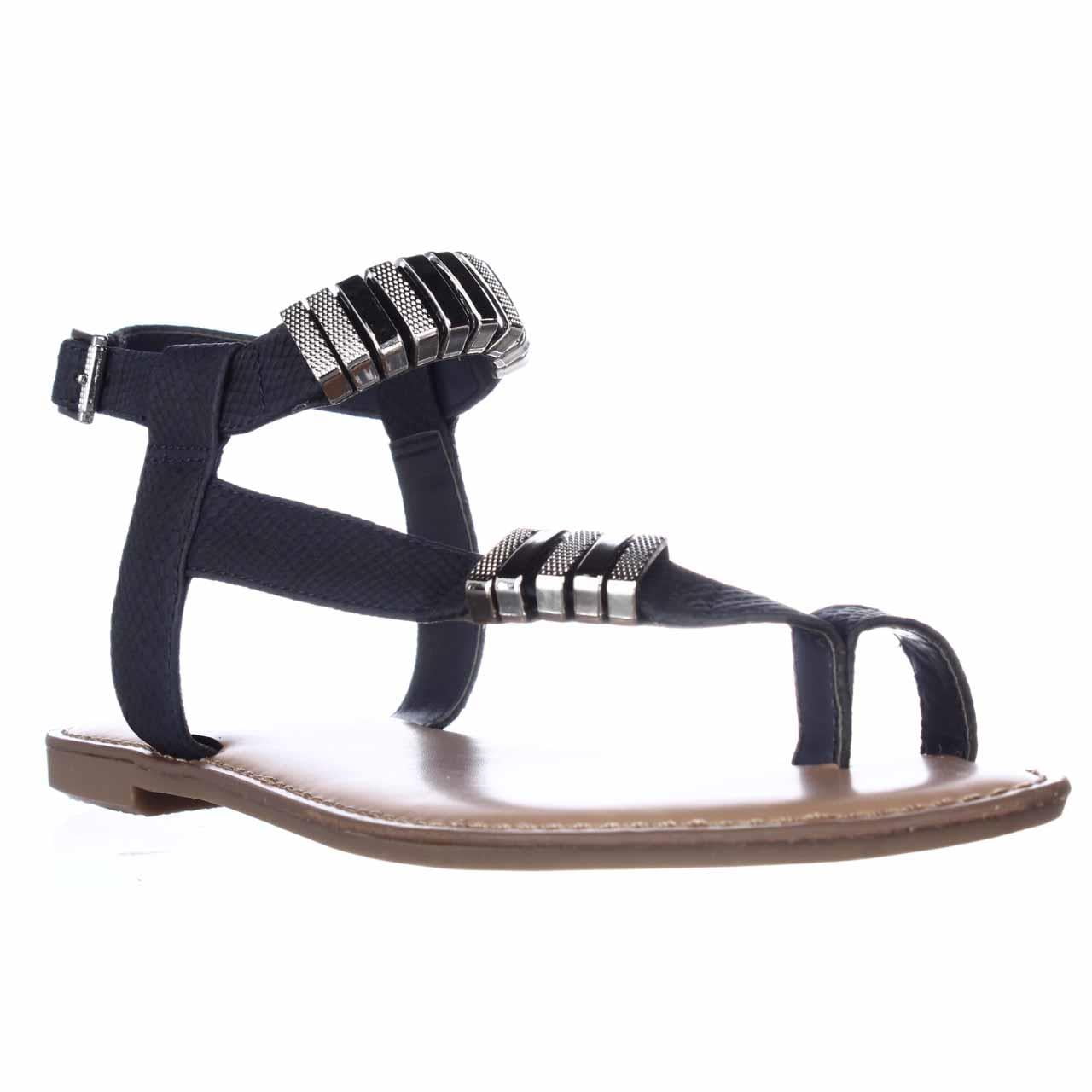 Womens bar III Verna Toe Ring Flat Sandals - Navy - Walmart.com