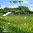 thumbnail image 3 of Large Chicken Coop, Metal Chicken Coop Walk-in Chicken Runs for Yard Chicken Cage/Poultry Cage with Waterproof and Anti-UV Cover for Outdoor Backyard Farm Use 19.7 x 9.8 x 6.56 ft, 3 of 8