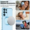 thumbnail image 6 of Magnetic Case for Samsung Galaxy S21 Ultra 5G MagSafe, Girls Women Cute Love Heart Pattern Plating Edge Silicone Shockproof Protective Bumper Cover for Samsung Galaxy S21 Ultra-Blue, 6 of 14