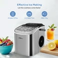 thumbnail image 2 of Portable Ice Maker with Handle, 26Lbs/24H Auto-Clean Countertop Ice Making Machine, 9 Cubes Ready in 6 Mins, Stainless Steel, 2 of 9