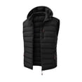 thumbnail image 3 of Turilly Plus Size Men's Puffer Vest Hooded Sleeveless Zip Up Quilted Warm Outerwear for Fall Winter Outdoor, 3 of 6