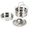 thumbnail image 5 of Stackable 3 Tier Stainless Steel Steamer Cooker Pot Set Cook Food Pressure Pot Accessories, 5 of 5