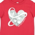 thumbnail image 4 of Inktastic Lung Cancer Awareness White Ribbon Around Heart Boys or Girls Baby T-Shirt, 4 of 5