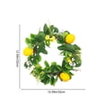 thumbnail image 3 of Nkmbld Artificial Wreath Decor, Artificial Hanging Lemon Wreath for All Year Round Indoor Outdoor Farmhouse Home Porch Wall Window Decor, 3 of 8