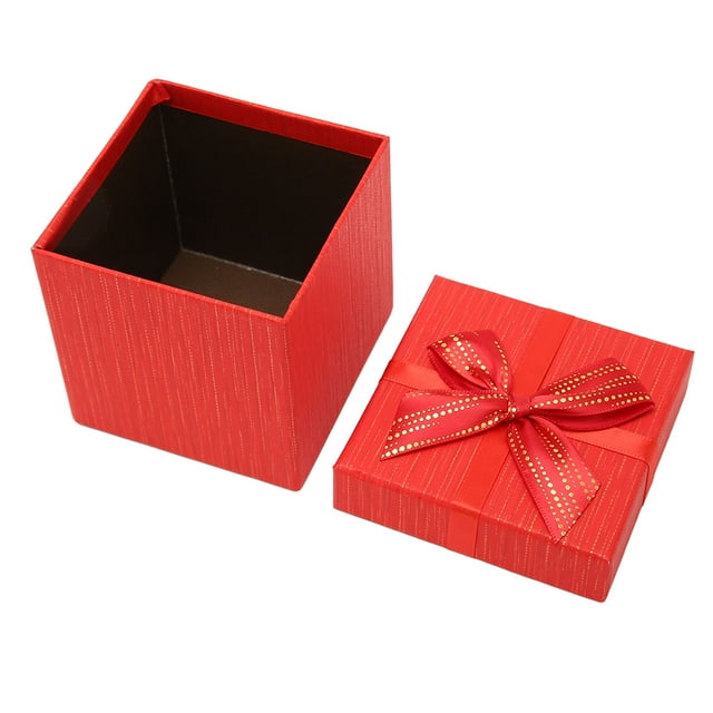 Present Box For Gifts, 4Pcs Gift Box With Lids 3.9x3.7x3.9in Gift Wrapping Boxes For Present, Birthdays, Anniversary