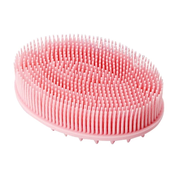 Cepillo de silicona para champú Cepillo de baño Cepillo doméstico para adultos y niños Cepillo doble para frotar Cepillo de baño para masajes