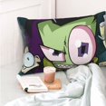 thumbnail image 6 of Invader Zim Pillowcase Cushion Pillow Covers With Hidden Zipper Pillow Case Decor For Bed Dorm Sofa Couch Car 16"x24", 6 of 8