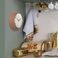 thumbnail image 2 of Infinity Instruments Retro Round Metal Wall Clock, Terracotta, 9.5", 2 of 7