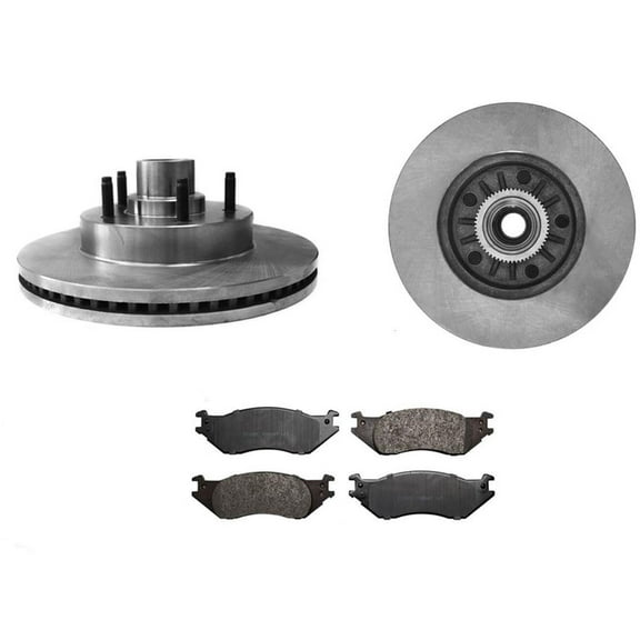 Front Brake Rotors & Ceramic Brake Pads Fits Ford 2004-2006 E150 Van 4.6L 5.4L