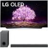 LG OLED65C1PUB 65 Inch 4K Smart OLED TV with AI ThinQ 2021 Model Bundle with LG S80QY 3.1.3 ch High Res Sound Bar System with Dolby Atmos