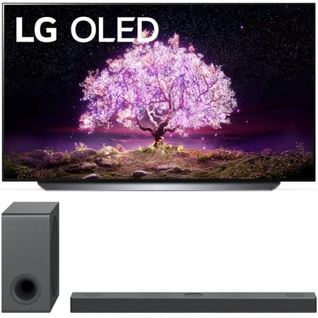 LG OLED65C1PUB 65 inch 4K Smart OLED TV with AI ThinQ 2021 Model Bundle, Televisions