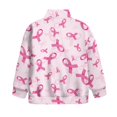 thumbnail image 5 of Uorisanigo Girls Half Zip Cropped Pullover Sweatshirt Oversized Sweatshirts Breast Cancer Awareness Long Sleeve Athletic Tops Fall Fashion Outfits Clothes Kids Hoodies Size 5-6, 5 of 7
