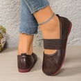 thumbnail image 4 of Xfvqtps Womens Loafers Flats Elastic Strap Mary Jane Slip on Comfortable Shoes Padded Insole Non Slip Sole Round Toe Coffee, 4 of 8