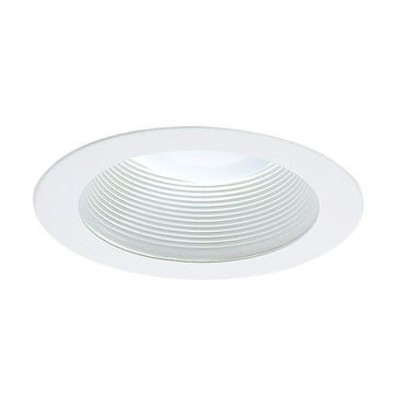 NICOR Lighting 4-Inch Recessed Baffle Trim for 4-Inch Housings, White (19502WH)