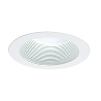 NICOR Lighting 4-Inch Recessed Baffle Trim for 4-Inch Housings, White (19502WH)