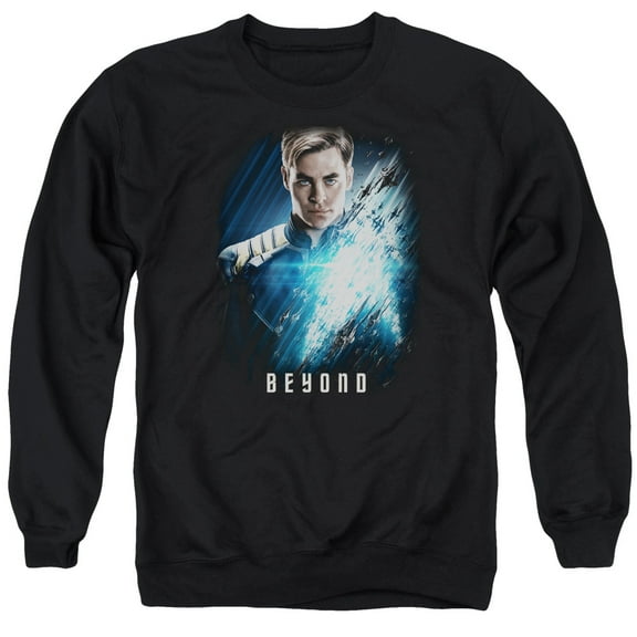 Star Trek Beyond Kirk Poster Adult Crewneck Sweatshirt Black