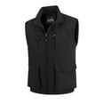 thumbnail image 4 of Big & Tall Men's Sleeveless Utility Fishing Vest Mesh Liner Stand Collar Full Zip Cargo Workwear Jacket for Hiking Travel Quick Dry Lightweight Solid Color, 4 of 9
