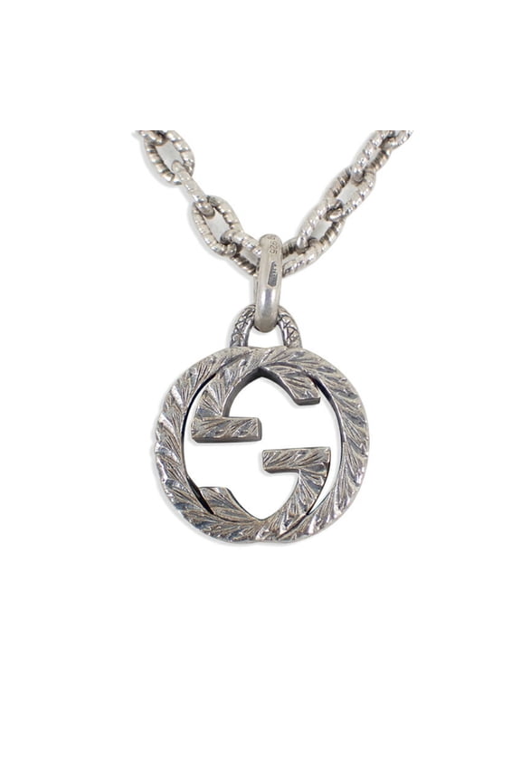 Pre-Owned GUCCI 925 Interlocking G Pendant Necklace
