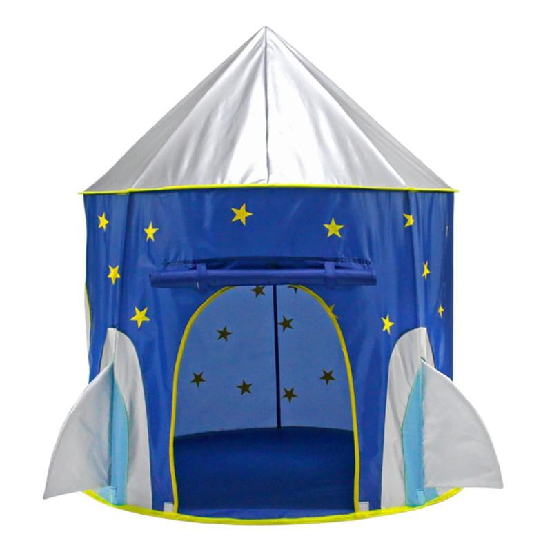 Foldable Portable Pop Up Playhouse Space Tent Kids Indoor Outdoor Toys Blue 