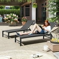 thumbnail image 5 of Crestlive Products Outdoor Aluminum Adjustable Chaise Lounge Chairs (2PCS Black), 5 of 5