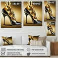thumbnail image 4 of Designart Golden Mechanic High Heel IV Canvas Wall Art, 4 of 5