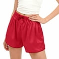thumbnail image 2 of Girls Shorts Satin Elastic Waisted Casual Comfy Lounge Short with Bowknot Summer Sleepwear Size 5-14, 2 of 7