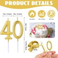 thumbnail image 2 of Olurrisa 28 PCS Number Birthday Candles Gold Number Candles Cake Candles for 1st Birthday to 18th Birthday Decoration, Wedding Anniversary, Party Celebration, Baby Showers (Gold), 2 of 7
