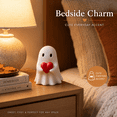 thumbnail image 3 of Cute White Soft Ghost Figurines as Desktop Ornaments, Mini Spooky Statue Decorations for Home Bedrooms, Living Rooms, Wall Shelves and Various Halloween Party Tabletop Layouts, White, 3 of 8