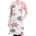 thumbnail image 5 of White Christmas Snowflake Apron-Garden Aprons for Women with Pockets-Cotton Linen Waterproof Kitchen Cooking Gardening Aprons Adjustable for Kitchen,Cooking,BBQ and Salon 32"x27", 5 of 7