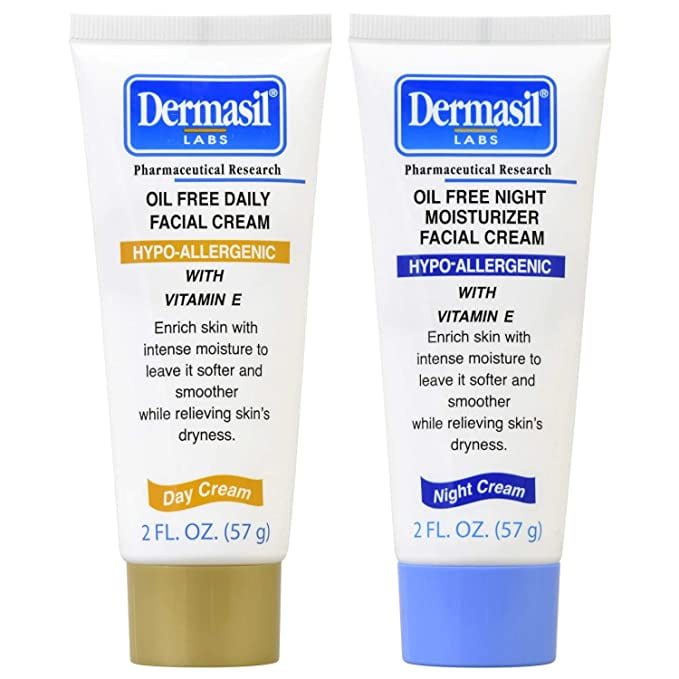 Dermasil day oil free with retinol day & oil free night 2oz ea