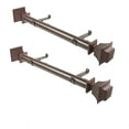 thumbnail image 2 of Gothic Curtain Rods Set of 2 - 24 Inch Steel Rods with Resin Finials - Window Treatment Hardware, 2 of 4