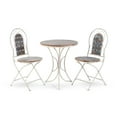 thumbnail image 3 of Alpine Corporation 3-Piece Outdoor Patio Rustic Bistro Set, Durable Steel and Wood, Blue, 3 of 14
