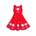 thumbnail image 1 of Robe Fille Rouge Père Noël Imprimé Fête de Noël Hiver Vacances 4 Ans, 1 of 6