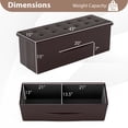 thumbnail image 5 of Topbuy Folding Storage Stool Padded Ottoman Faux Leather Foot Rest Seat Pouffe Box Brown, 5 of 9