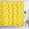 thumbnail image 1 of Ambesonne Yellow and White Shower Curtain, Cloud Motif, 69"Wx84"L, Earth Yellow White, 1 of 3