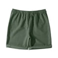 thumbnail image 5 of Mens Retro Corduroy Shorts Summer Casual Adjustable Elastic Waist Solid Color Comfortable Trousers with Pockets Dark Green XXXXL, 5 of 5