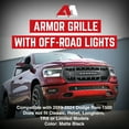 thumbnail image 4 of AMERICAN MODIFIED Armor Grille w/Off Road Lights for 2019 to 2024 Dodge Ram 1500, 4 of 12