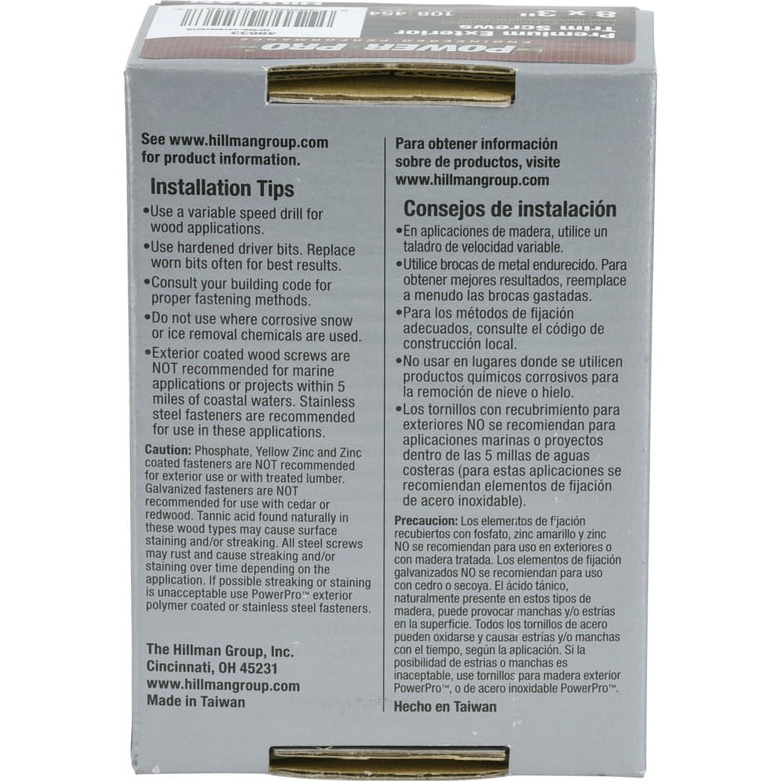 48633 MHR 2000 Hour Trim Screw, Star, 3-In. x 8, 1-Lb. - Quantity 1