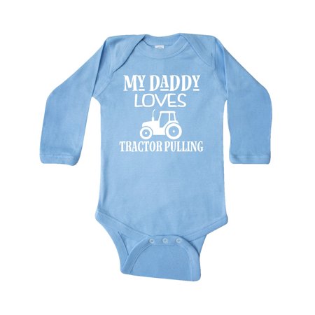 

Inktastic Tractor Pulling Dad Gift Baby Boy or Baby Girl Long Sleeve Bodysuit