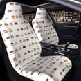 thumbnail image 2 of Uemuo Colorful Trains Pattern Car Seat Covers for Front Seats Waterproof Seat Covers for Cars, Universal Auto Front Seats Protector Fits for Car-, 2 of 6