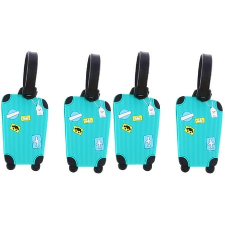 Set of 2 Cruise Luggage Tag Holders Travel Tags for Ships Blue