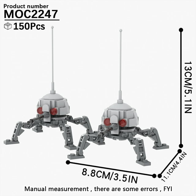 MOOXI Most Complete Space Wars Droid Spider Bot Sentry Adult Building Block Set MOC Brick Model Kit DIY Diorama Toy For Boy Gift,MOC2247
