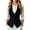 Black, variant on Dress Jackets for Women Business Casual Sleeveless Slim Fitted Blazers Lapel Three-Button Office Work Blazer Jacket Black XL