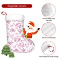 thumbnail image 5 of Balery Rose Flowers Pattern Christmas Stockings with Initials, 18" Large Knit Christmas Stocking,Xmas Stocking for Kids, Holiday and Family Stocking, 5 of 7