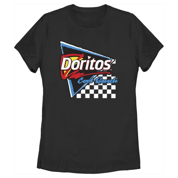 Women's Doritos Cool Ranch Retro Logo Graphic Tee Black Medium