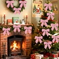 thumbnail image 2 of 24Pcs 5.9 * 5.9in Velvet Bows for Christmas Tree, Bows with Twist Tie, Bulk Red Velvet Ornaments for Wreath Garland Gift Wrapping, Wedding Champagne Parties Christmas Decorations(Pink), 2 of 13