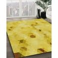 thumbnail image 3 of Ahgly Company Machine Washable Indoor Round Transitional Banana Yellow Area Rugs, 6' Round, 3 of 7